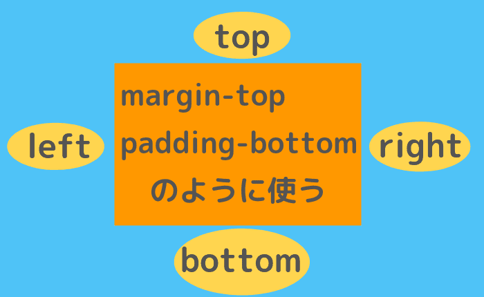 marginとpaddingを上下左右の一部だけ指定する方法